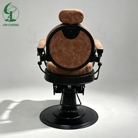Chaise de barbier inclinable en cuir noir moderne de haute qualité Jincheng, 1 ensemble