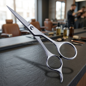 ASAP 4Cr13 Stainless Steel Long Handle Barber <b>Scissors</b> Set Sharp Blade Haircutting Thinning Shears Hollow Base <b>Scissors</b> - Product Image 5