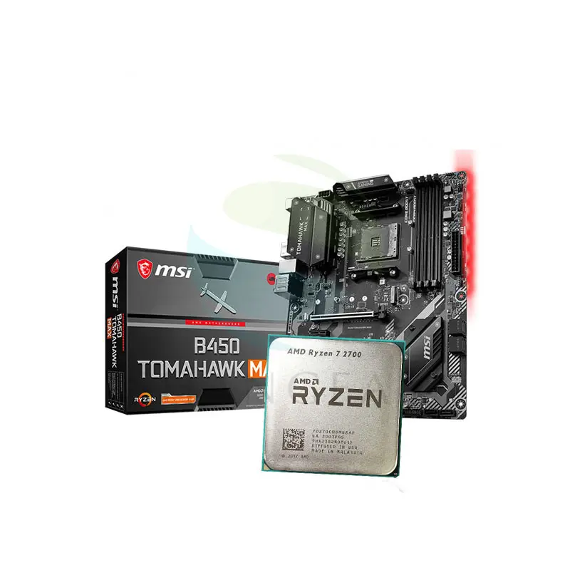 R7 2700 מעבד עבור MSI B450 טומהוק מקס האם סטי שקע AM4 כל חדש אבל ללא cooler