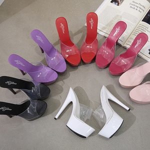 Sandales à talon étrange de 15 cm pour femmes, chaussures à plateforme 2025, talons de strip-teaseuse - Product Image 5