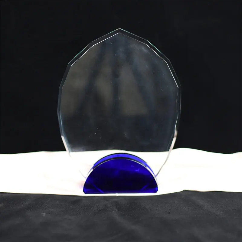Новый стиль пустой хрустальный трофей синее пламя персонализированное Хрустальное стекло Спортивное стекло награда ежегодная встреча награды кристалл