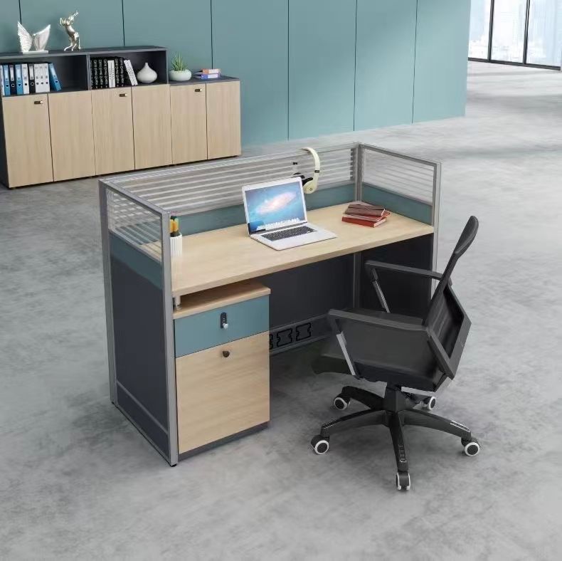 Modular Open Office Workstation Desk, Modern Partition Cubicle Table ...
