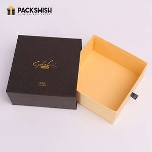 Recycled Packing Paper Mache Black Storage Boxes Flower Watch Clothes Magnetic Drawer Paper Box