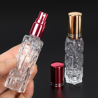 Mini flacon de parfum en verre 10ml 15ml avec bouchon à vis et pulvérisateur, style courge amère, dégradé et couleur transparente
