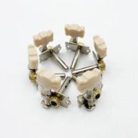 Double Hole Steel Column Guitar Tuning Pegs Single String Open Flower Shaped Bridge Popular Instrument Replacement Parts