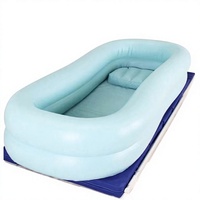 Baignoire gonflable en PVC avec pompe à air, directement de l'usine ; Baignoire pliable portable pour patients alités, personnes âgées, femmes enceintes