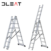 Vente en gros échelle d'extension combinée en aluminium à trois sections de haute qualité et peu coûteuse monte-escalier debout 12m 10m 8m 6m