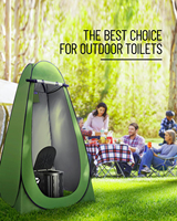 Tente de toilette de camping en plein air à ouverture rapide vente en gros ensemble de toilette portable toilette de camping en plein air