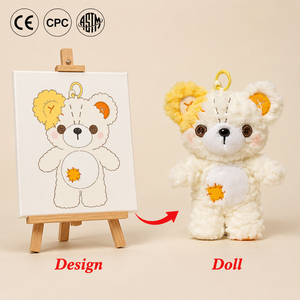 Regalo di San Valentino, Orsacchiotto Personalizzato con <span class=keywords><strong>Disegno</strong></span> su Misura, <span class=keywords><strong>Peluche</strong></span> con Fiori, Regalo di Compleanno Personalizzato in Poliestere - Product Image 6