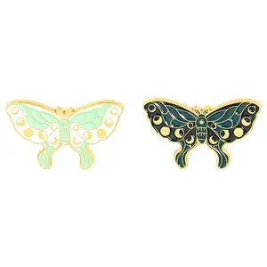 Colorful Butterfly Moth Enamel Pin Cute Insect Pronoun Brooches Butterfly Lapel Pins