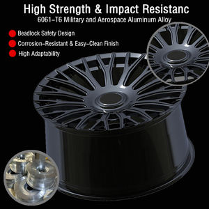 Cerchi di Lusso Americani ZW Heritage Black Monoblock 17x11 <span class=keywords><strong>Taycan</strong></span> 21 20 5x130 22 per Porsche, Cerchi in Lega Forgiati Personalizzati da 19 Pollici - Product Image 3