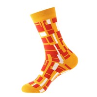 Chaussettes en coton jacquard colorées de haute qualité, tendance, unisexes, amusantes et originales