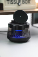 Dudukan pengisi daya nirkabel magnetik PD elektrik Mini 3-in-1 15W, dudukan pengisi daya Cepat portabel dengan Input Speaker bawaan 5V/2A