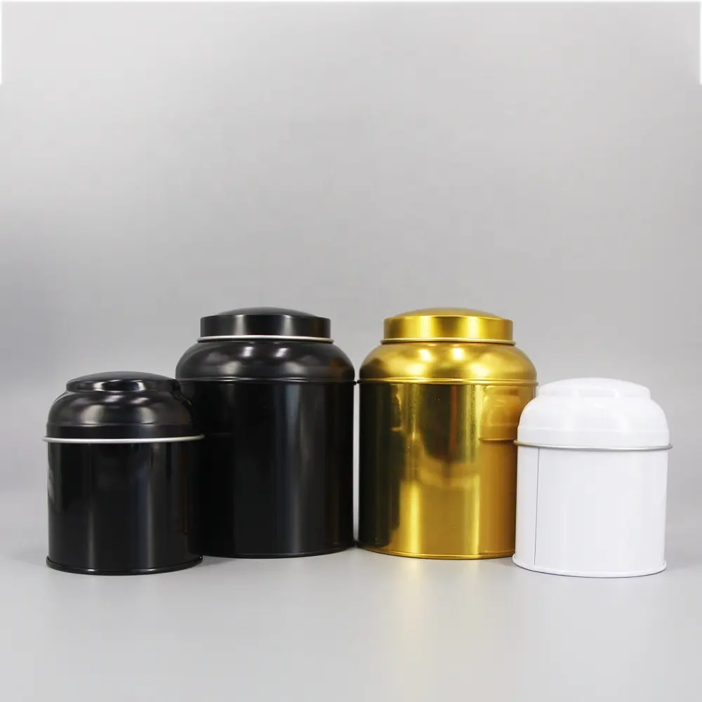 ブリキ缶蓋付きギフト用空の金属茶缶中国工場販売高級茶缶