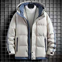 Veste d'hiver pour homme à fermeture éclair, épaisse, à col à capuche, grande taille, décontractée, urbaine, doudoune, très demandée