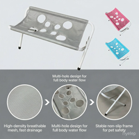 Hamac de toilettage pour animaux détachable, pliable, support de bain pour chiens et chats, table de soin pour animaux en maille à séchage rapide, antidérapante et lavable