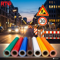 Rouleau de film réfléchissant microprismatique imprimable HIP pour signalisation routière, matériau vinyle réfléchissant, feuille réfléchissante