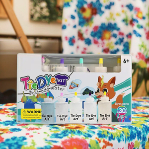 <span class=keywords><strong>Kit</strong></span> de cravate et de teinture vente chaude divers styles 5 couleurs <span class=keywords><strong>Kit</strong></span> de peinture de teinture de cravate pour la peinture sur tissu pour enfants - Product Image 5