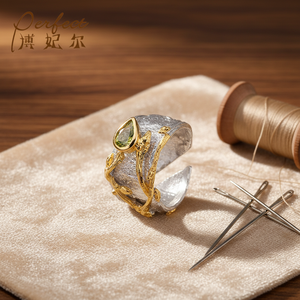 Fornitore di <span class=keywords><strong>Gioielli</strong></span> da Donna Anello di Lusso con Perla in Argento Sterling 925 Placcato Oro dal Design Artigianale Personalizzato di <span class=keywords><strong>Epoca</strong></span> Marocchina - Product Image 3