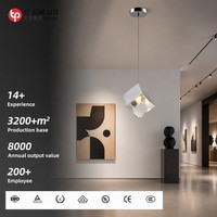 Luminaire suspendu créatif en forme de cube de glace pour escalier, personnalisé pour villa, plafond haut, lampe suspendue en verre de luxe simple