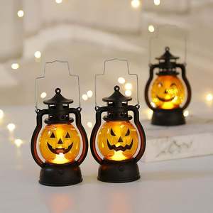 Nueva lámpara de aceite de Halloween transfronteriza, linterna de calabaza portátil, decoración de Calavera, lámpara de Pony, Bar, accesorios de Ambiente de fiesta - Product Image 2