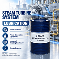 Huile de turbine à vapeur industrielle Kunlun L-TSA 46 68 pour systèmes de turbines à vapeur et équipements électriques