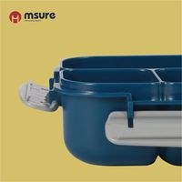 Boîte à lunch en PP de haute qualité à 4 compartiments, couvercle en plastique, compatible micro-ondes, étanche, durable, capacité de 1 L pour adultes et enfants, préparation des repas