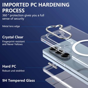 <span class=keywords><strong>Coque</strong></span> de téléphone magnétique pliante de glace pour Samsung Z fold 3/4/5/6 boutons en métal couverture de téléphone portable en verre pour Galaxy z Flip 3/4/5/6 - Product Image 6