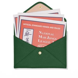 Pochette de protection pour cartes de score de <span class=keywords><strong>Mahjong</strong></span>, style enveloppe, pour <span class=keywords><strong>Mahjong</strong></span> américain, porte-cartes à trois volets - Product Image 3