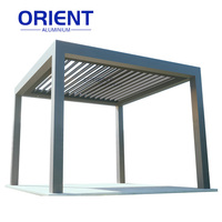 Pergola rétractable en aluminium pour jardin, pergola en aluminium imperméable pour l'extérieur, kit de pergola pour le stationnement des voitures