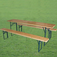 Table et banc d'extérieur pliable en bois massif pour le jardin, le camping, le pique-nique et la bière