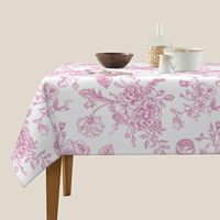 Nappe florale rose vintage carrée Chinoiserie fleur Design résistant aux taches couverture de table pour fête pique-nique cuisine