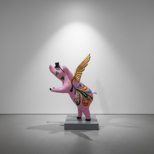 Escultura Decorativa de Cerdo Volador Grande de Fibra de Vidrio, Popular y Más Vendida, en Venta - Product Image 5