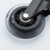 Roulettes pivotantes en polyuréthane noir de 75 mm (3 pouces) pour chaise de bureau et skateboard - Offre Spéciale