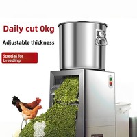 Machine de transformation alimentaire domestique de type nouveau 1800W en acier inoxydable - Hachoir à paille électrique à haute efficacité pour poulet et bétail 400 kg/h