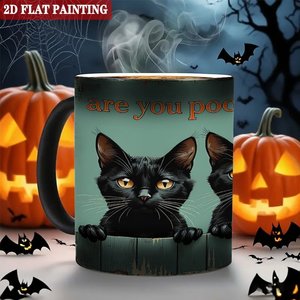 Taza Mágica Negra Esmerilada de 11 oz, Taza de Cerámica que Cambia de Color con el Calor, Tienda de Artículos Novedosos - Product Image 6