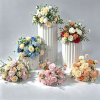 Boule de fleurs artificielles pour centre de table, 6 types, décoration de table de mariage colorée, fleurs d'intérieur
