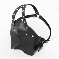 Harnais BDSM, Gag buccal, Masque de tête réglable en cuir PU imperméable, Capuche érotique fétichiste, Muselières SM, Jouets sexuels pour couples