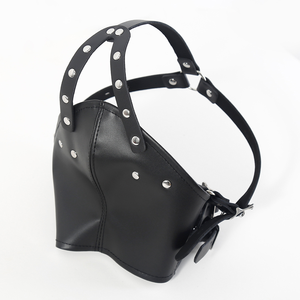 Arnés BDSM, Mordaza Bucal Ajustable, Máscara de Cuero PU Impermeable, Capucha Erótica Fetiche, Mordaza SM, Juguetes Sexuales para Parejas - Product Image 5