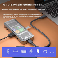 Station d'accueil pour ordinateur portable de haute qualité 7 en 1, double hub USB-C et adaptateur chargeur Type-C, multiport 7 en 1, hub USB-C pour MacBook