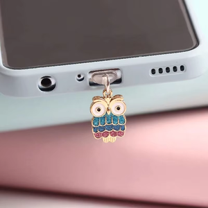 1PC für Telefon/Typ-C-Schnitts telle Niedliche rosa Lilie des Tals Telefon Charme Blume Grünes Blatt Staubs topfen DIY Zubehör - Product Image 1