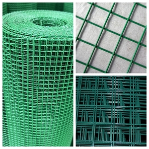 Màu xanh lá cây PVC tráng hàn dây lưới <span class=keywords><strong>1</strong></span> "<span class=keywords><strong>1</strong></span>/2" 5/<span class=keywords><strong>8</strong></span> "lưới mở PVC phần cứng vải - Product Image 5