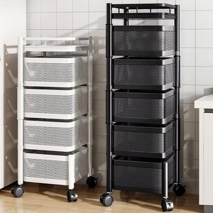 High Quality Multi-Layer Metal <strong>Kitchen</strong> <strong>Storage</strong> <strong>Rack</strong> Rotating Household <strong>Rack</strong> with Multiple Functional <strong>Storage</strong> Shelves - Product Image 1