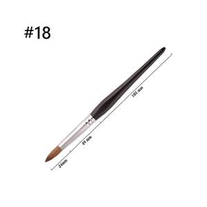Pinceau à ongles rond en acrylique avec manche en bois, poils Kolinsky, marque privée OEM, pour la conception d'art des ongles, différentes tailles, pinceau de salon pour la peinture acrylique - Product Image 6