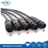 Connecteur de câble d'alimentation extérieur HE SHENG JIA XING en cuivre, étanche IP67, mâle-femelle, 2, 3 ou 4 cœurs, pour voiture, en nylon