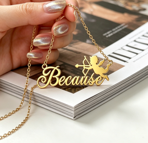 Collar Personalizado con Nombre <span class=keywords><strong>de</strong></span> Cupido, Collar <span class=keywords><strong>de</strong></span> Acero Inoxidable <span class=keywords><strong>para</strong></span> <span class=keywords><strong>Mujer</strong></span>, Joyería <span class=keywords><strong>de</strong></span> Moda, Cadena con Colgante <span class=keywords><strong>de</strong></span> Iniciales Personalizadas - Product Image 3