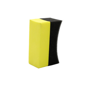Car Wash <b>Sponge</b> EVA Rectangle Black <b>Yellow</b> Dual Side For Vehicle Cleaning And Waxing - Product Image 1