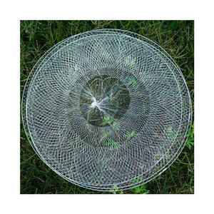 Piège à crevettes blanc pliable de 32 cm de diamètre pour la pêche en eau douce, piège à carpes crucianes - Product Image 4