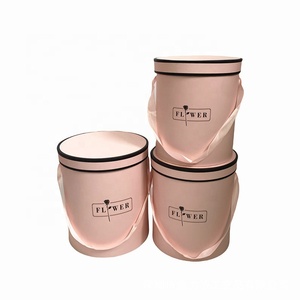 Caja de Regalo Redonda Personalizable en Color Macaron, con <span class=keywords><strong>3</strong></span> Compartimentos para Flores, con Asa, Materiales Reciclados, Disponible en Stock - Product Image 3