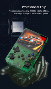 Console de jeu portable R36S Écran IPS HD de 3,5 pouces Mémoire de 64 Go Durée de vie de la batterie ultra-longue Cadeau pour adultes, adolescents et enfants - Product Image 2